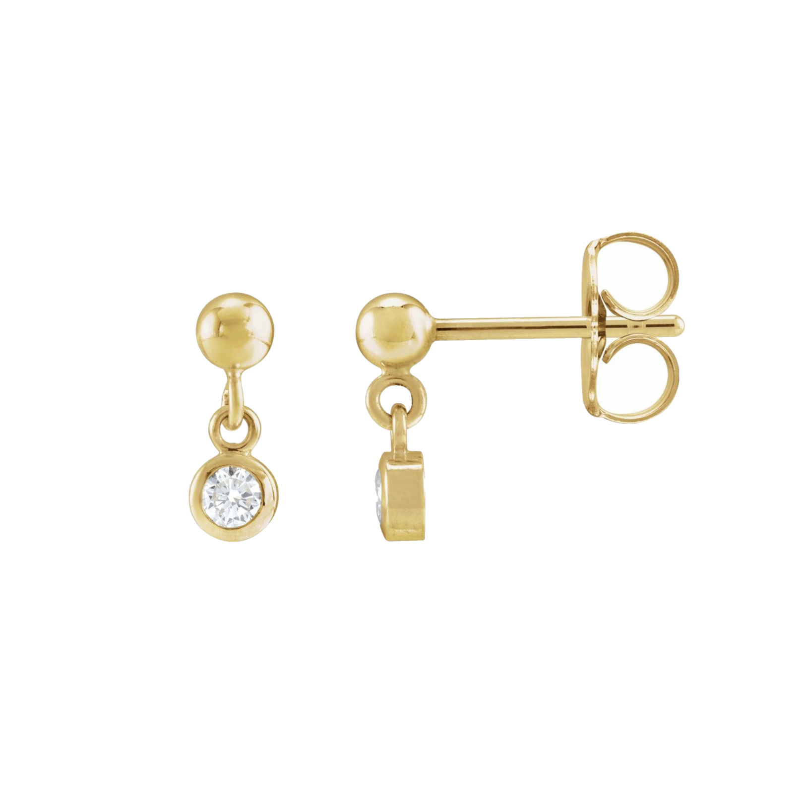 White Sapphire Dangle Studs image 1