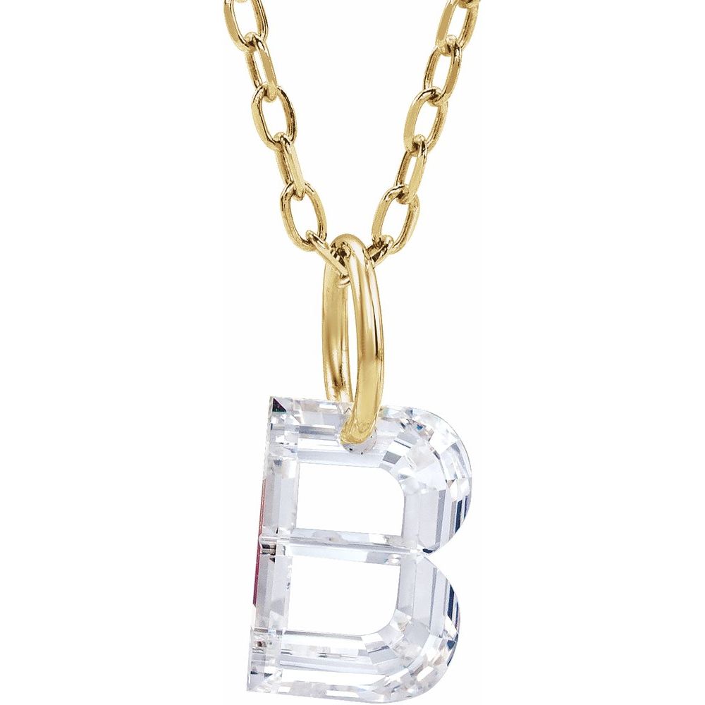 Lab Diamond Initial Necklace