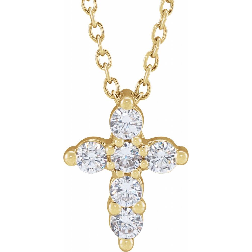 Mini Diamond Cross Necklace