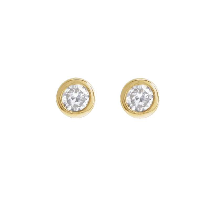 Press Fit Diamond Earrings image 0