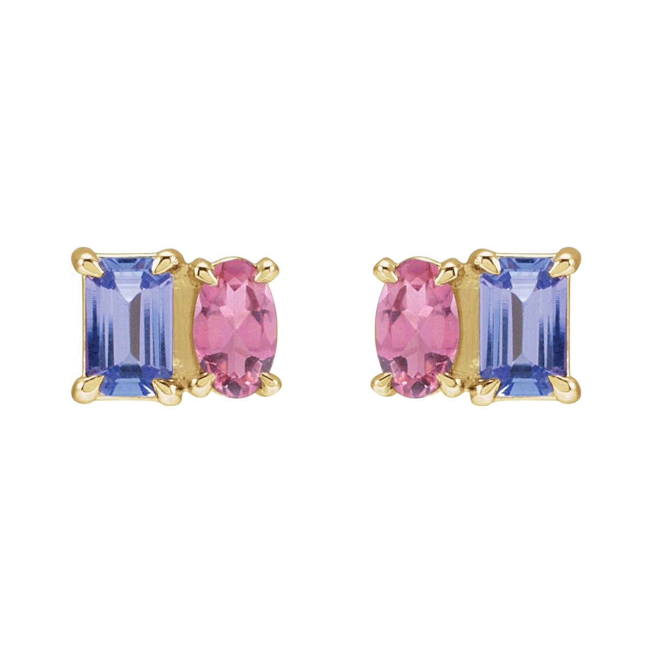 Tourmaline and Tanzanite studs image 0