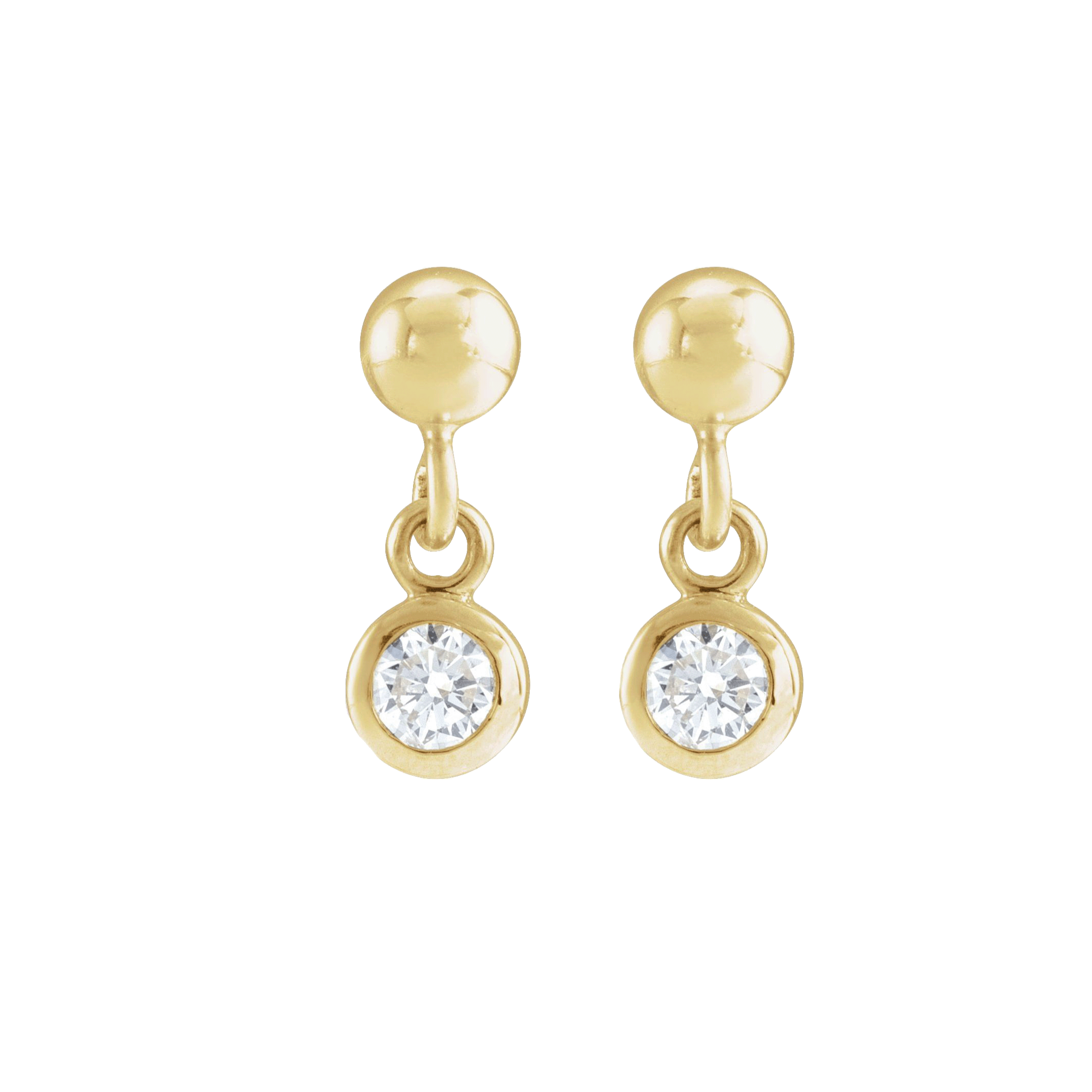 White Sapphire Dangle Studs image 0