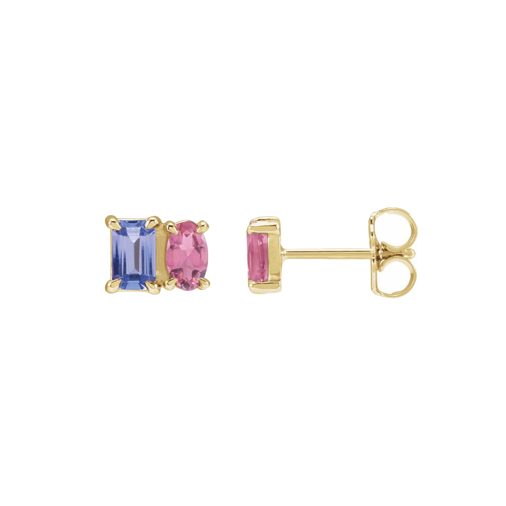Tourmaline and Tanzanite studs image 1