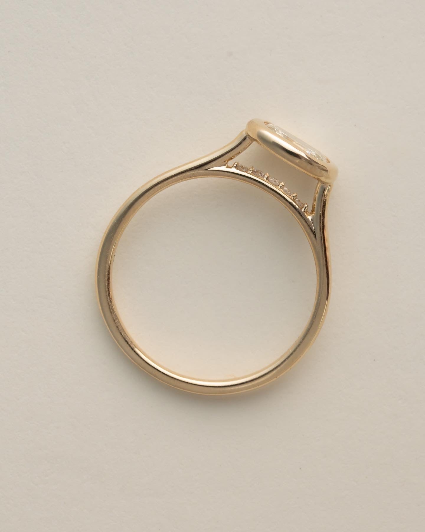 Aelin .57 / bezel set natural diamond ring image 6