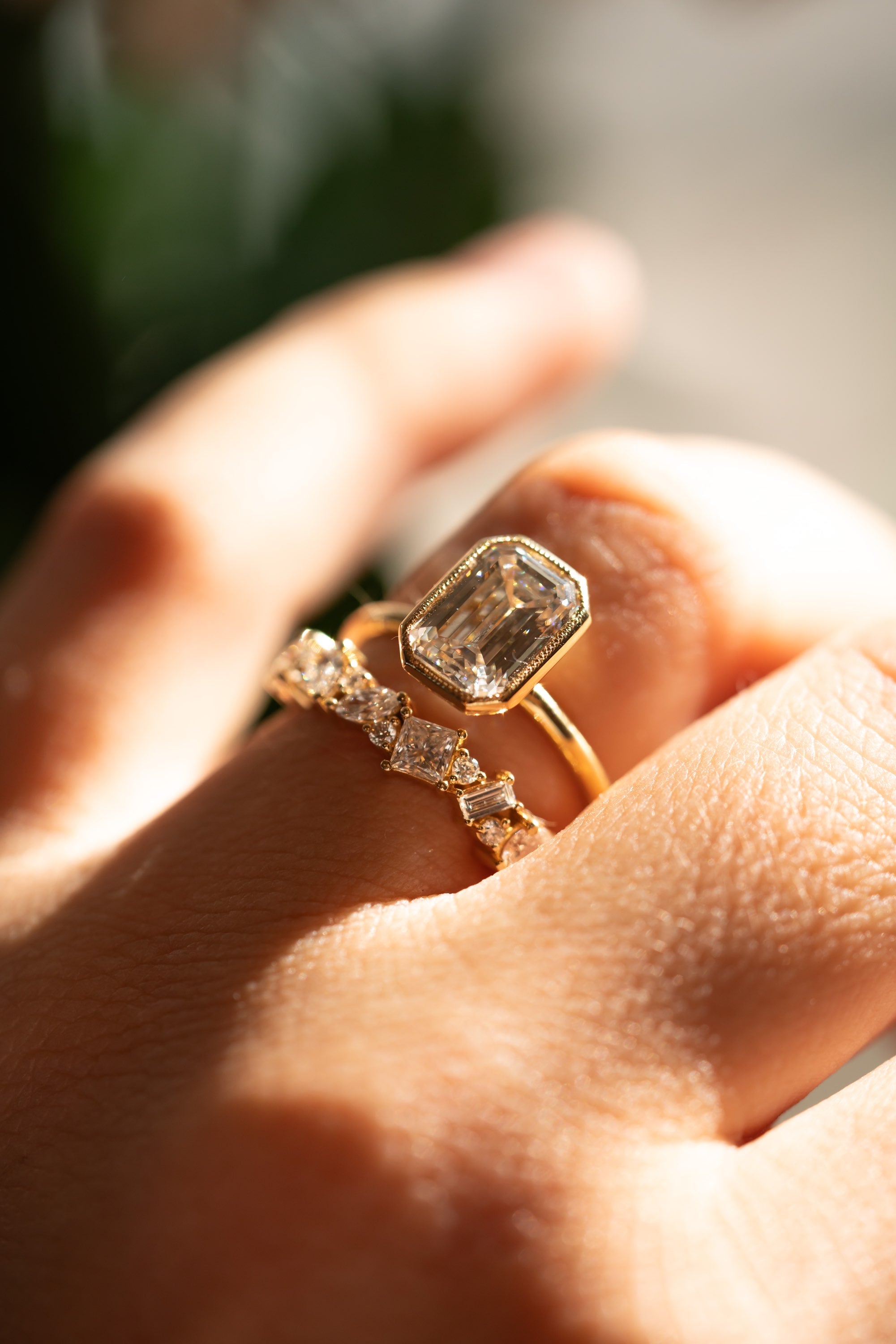 Confetti Band / multi shape lab grown diamond wedding band image 4