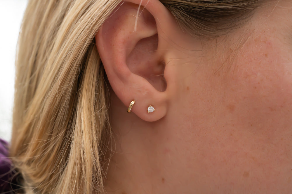 Alice Studs / lab grown diamond martini studs image 4