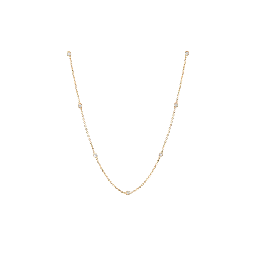 Seven Diamond Station Necklace image 0
