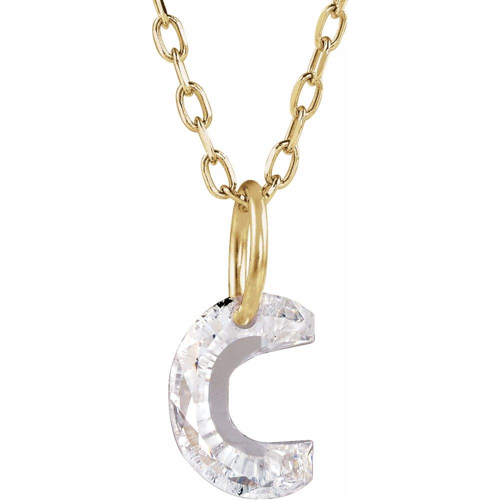 Lab Diamond Initial Necklace