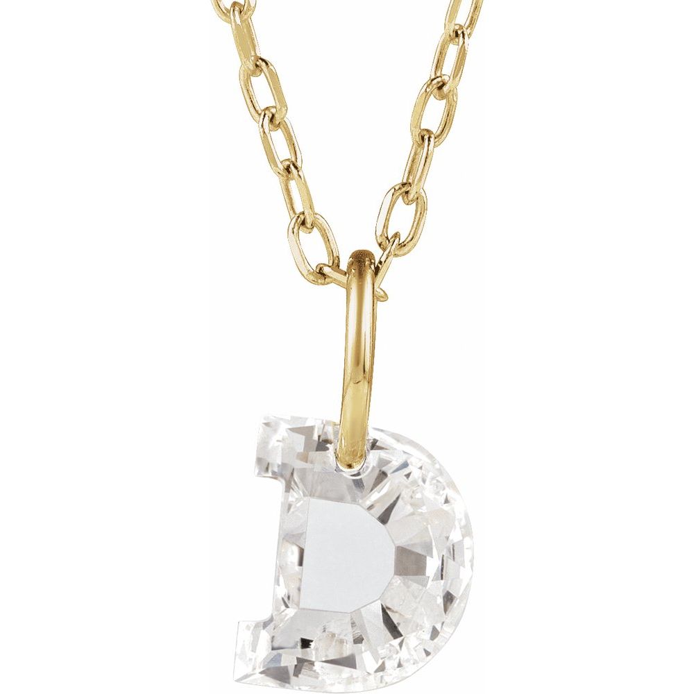 Lab Diamond Initial Necklace