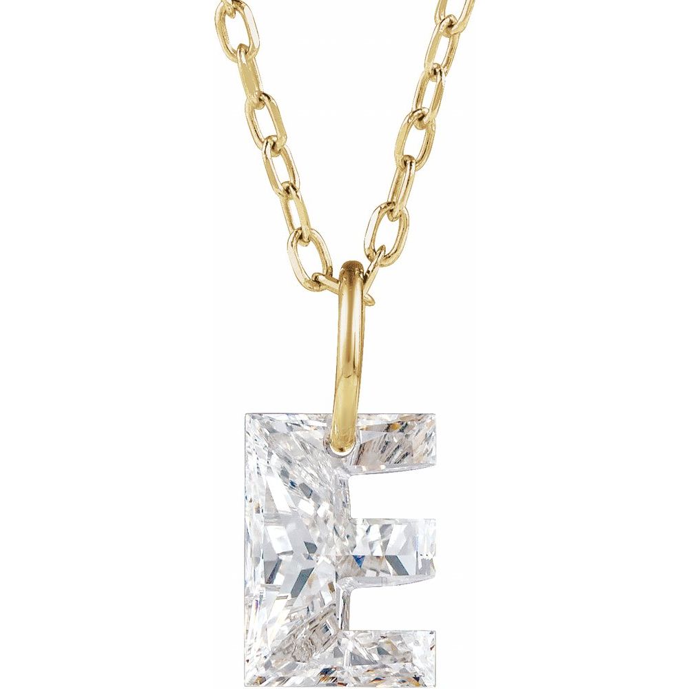 Lab Diamond Initial Necklace
