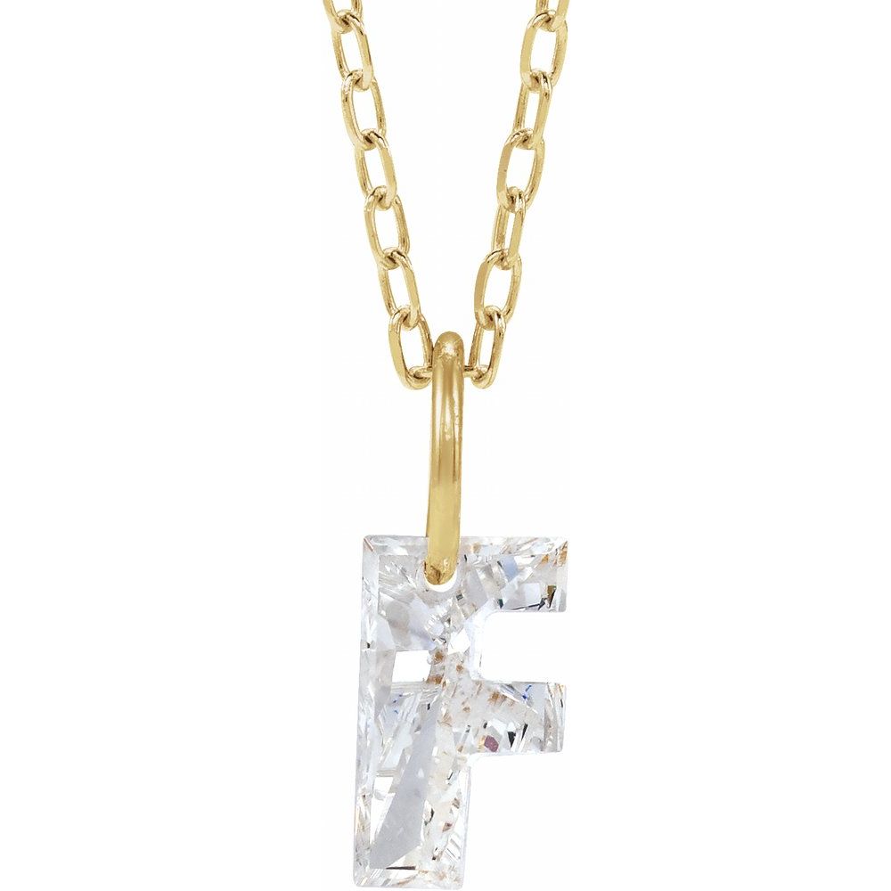 Lab Diamond Initial Necklace