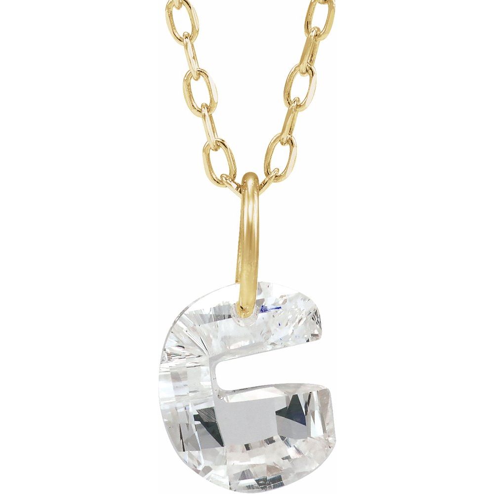 Lab Diamond Initial Necklace