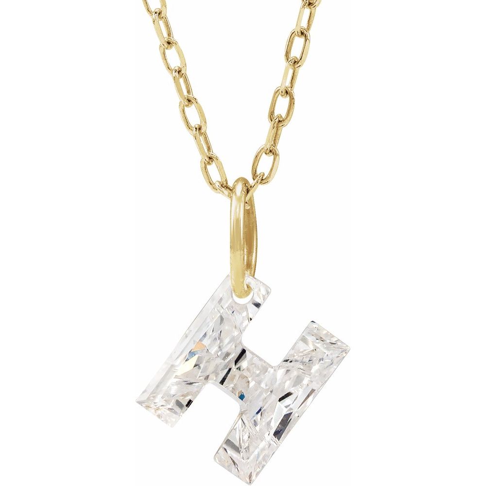 Lab Diamond Initial Necklace