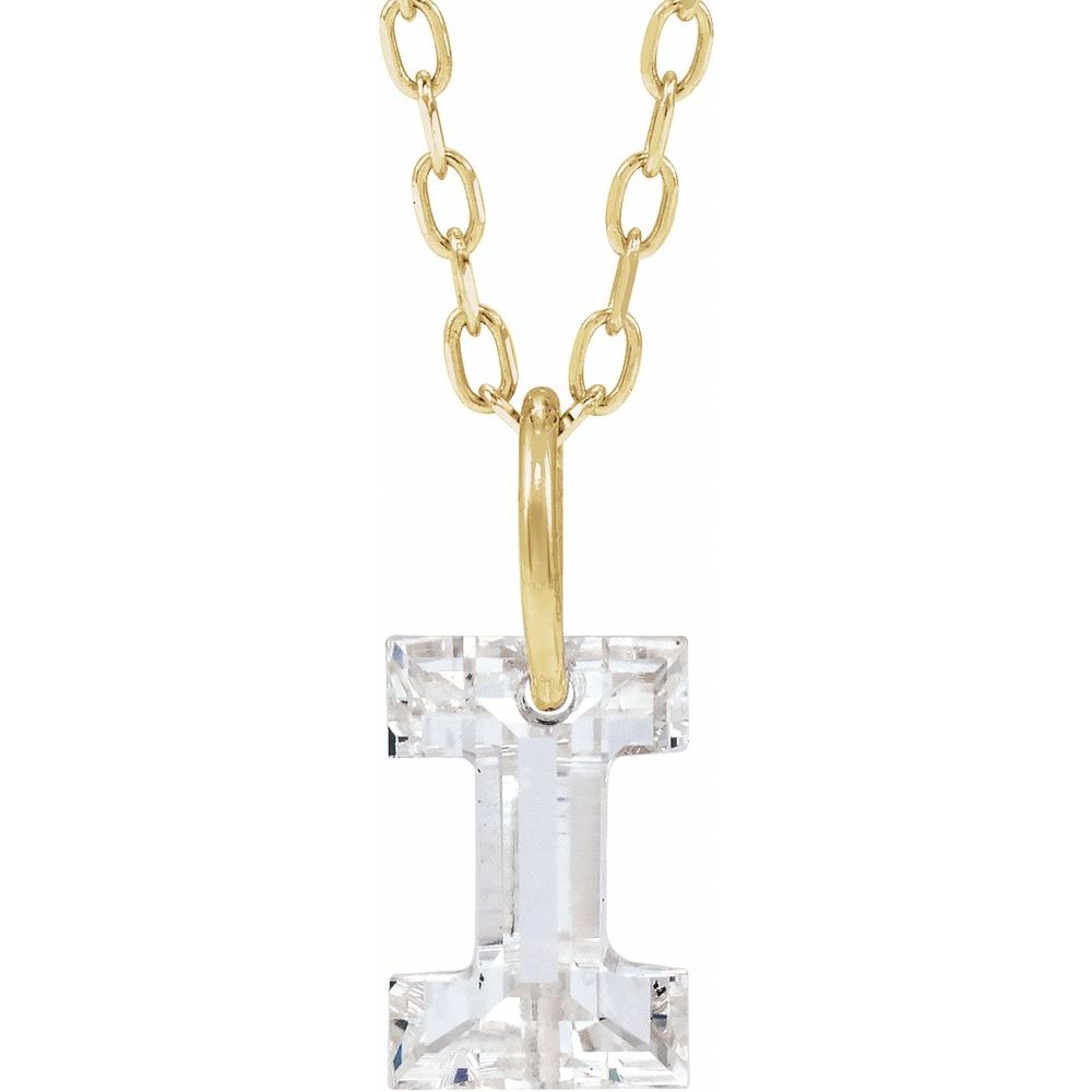 Lab Diamond Initial Necklace