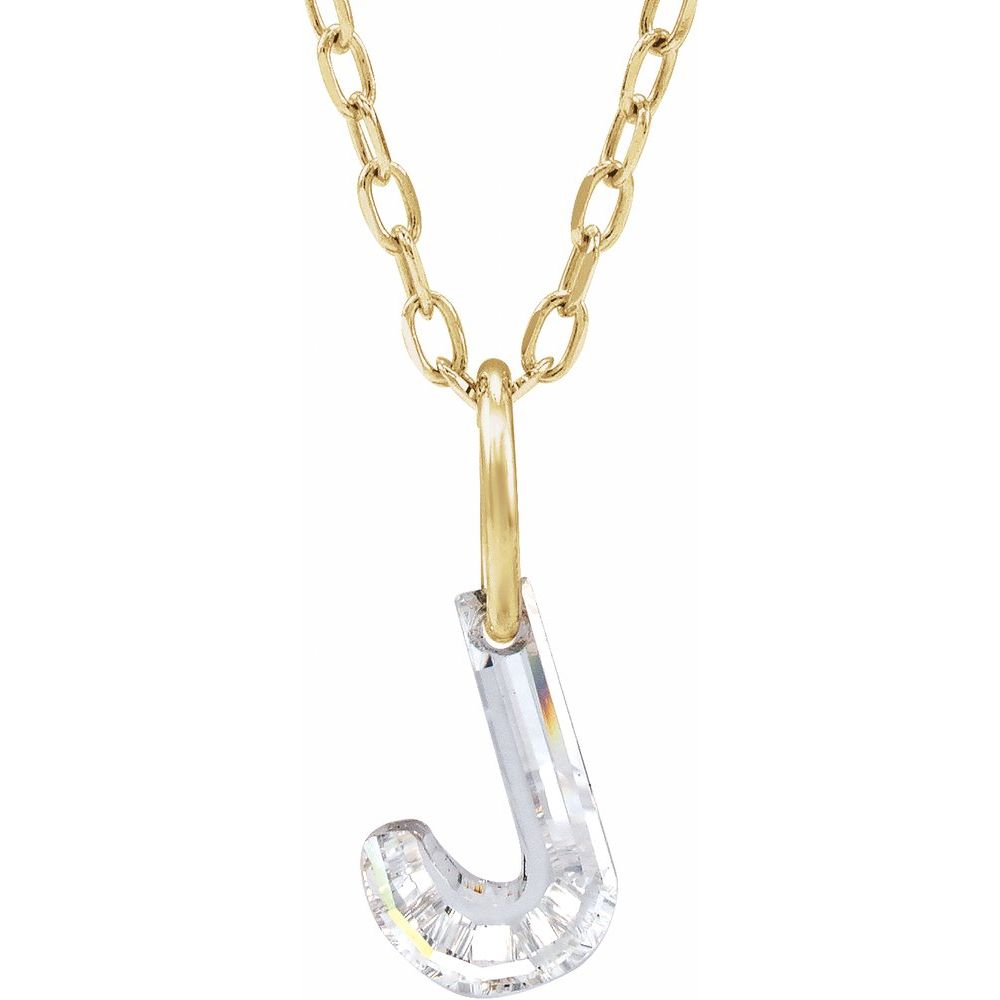 Lab Diamond Initial Necklace