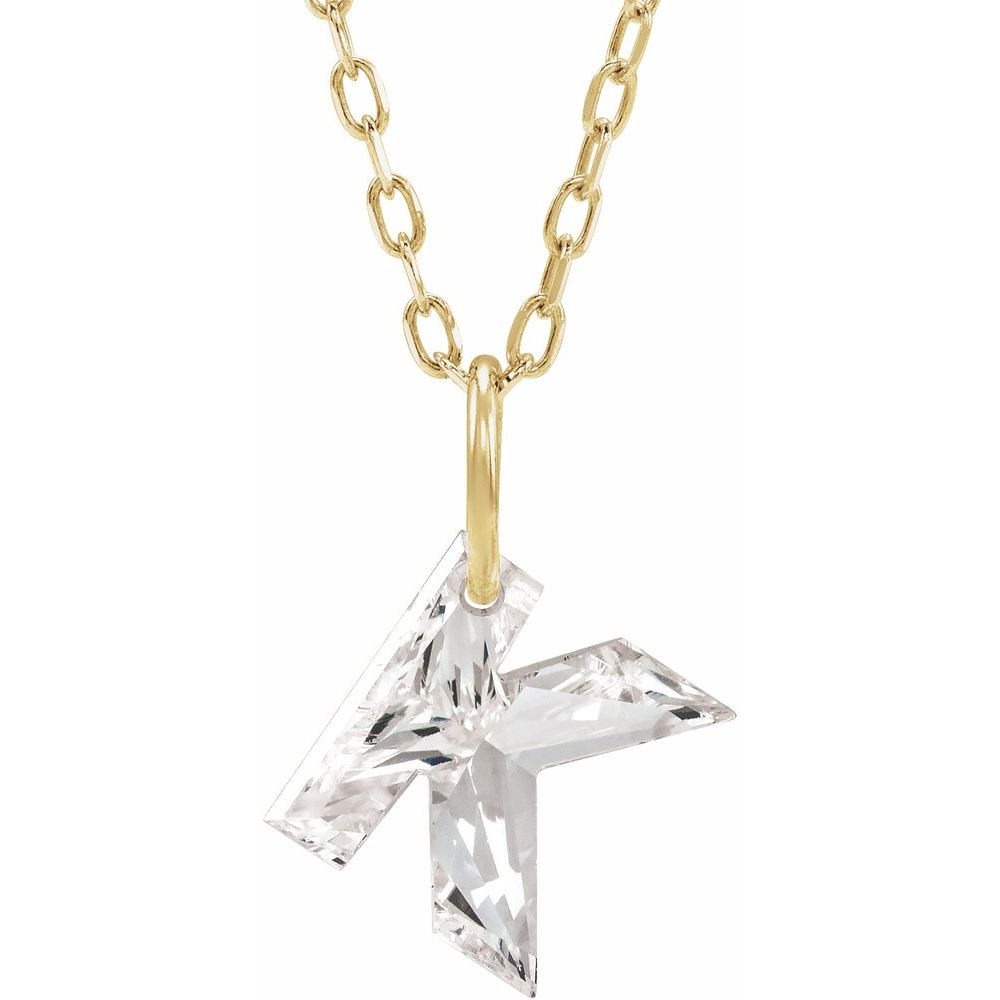 Lab Diamond Initial Necklace