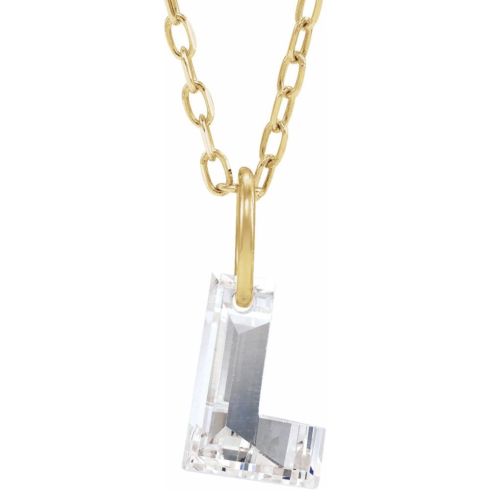 Lab Diamond Initial Necklace