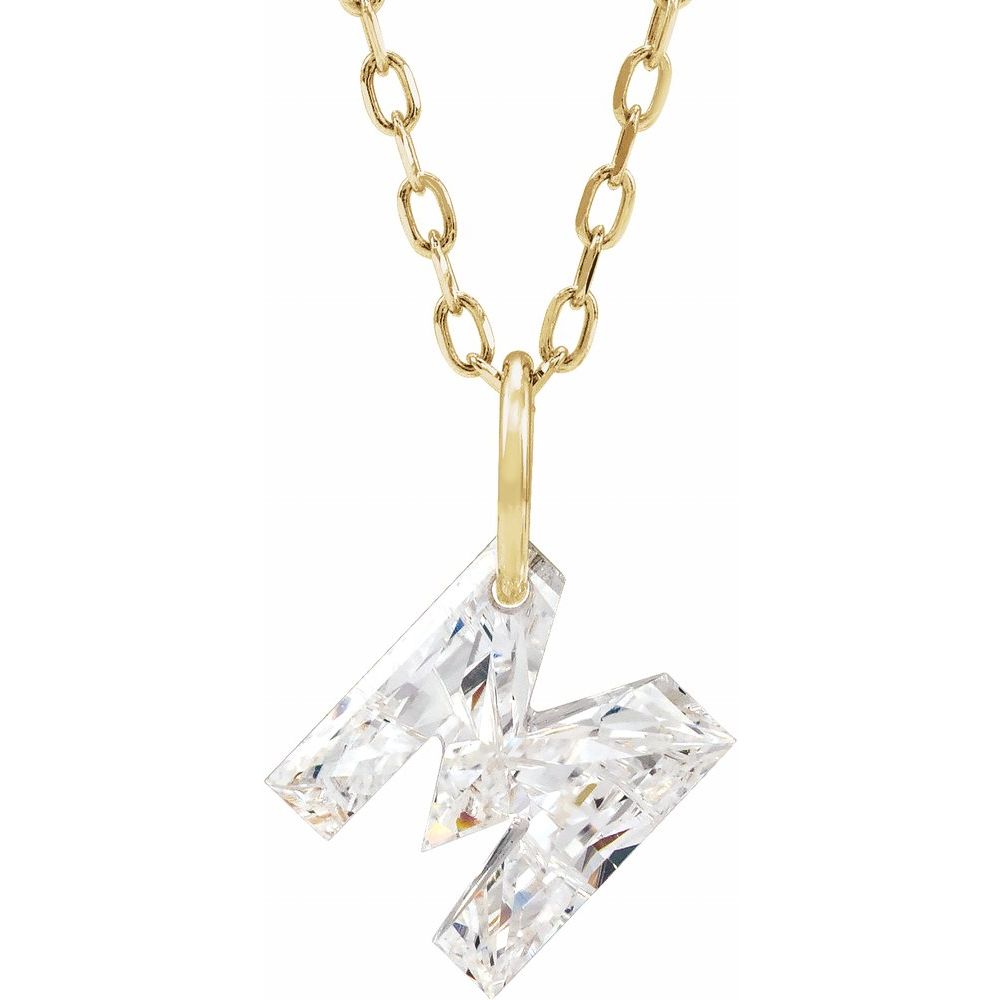 Lab Diamond Initial Necklace