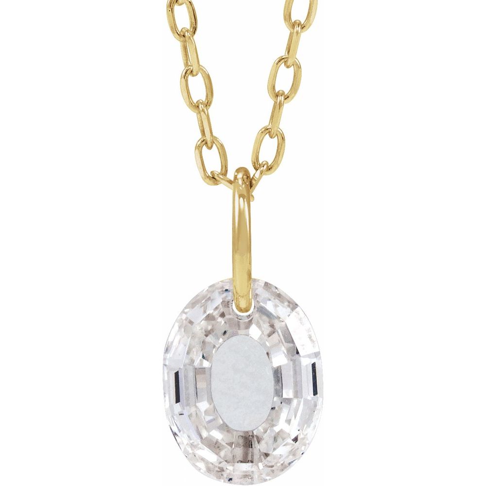 Lab Diamond Initial Necklace