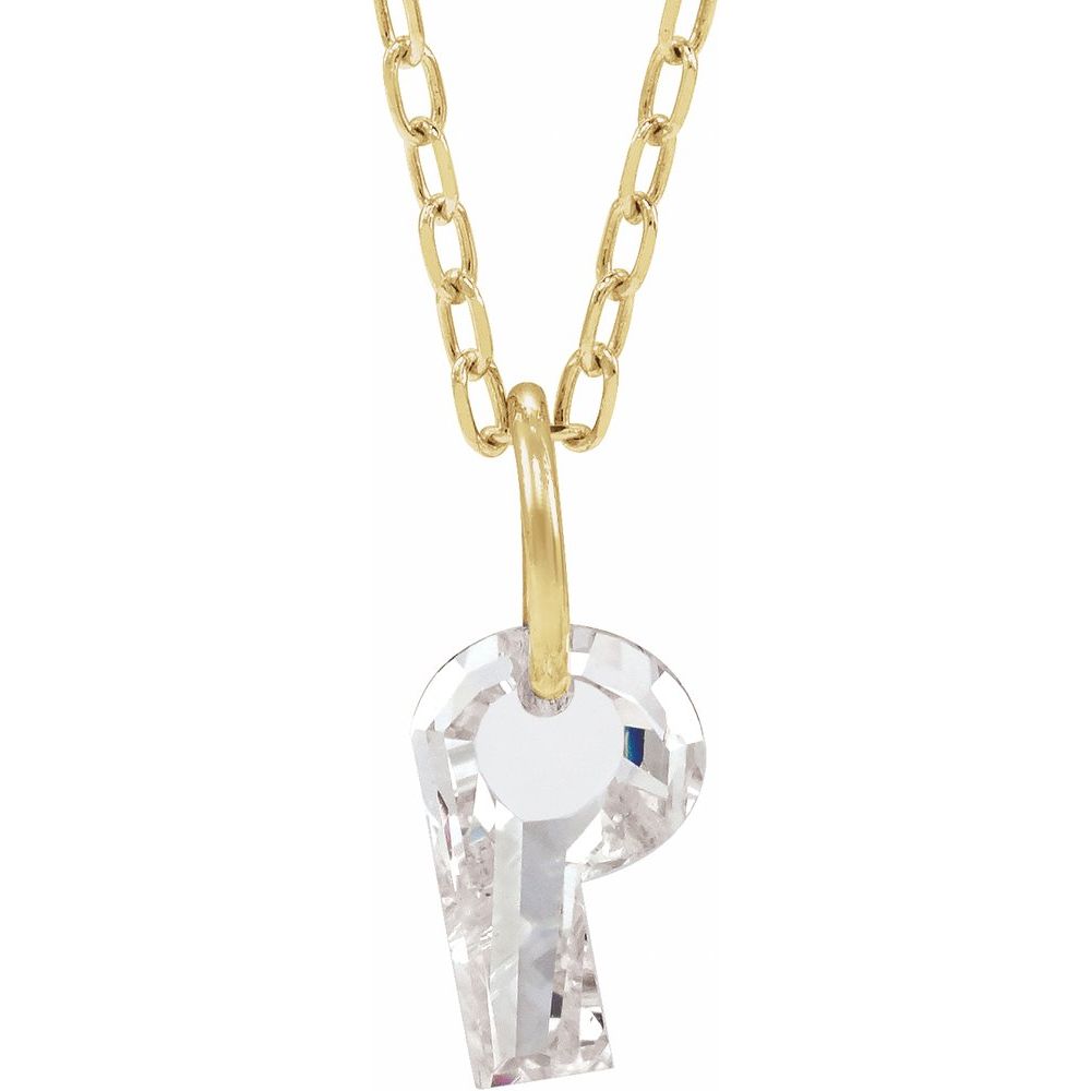 Lab Diamond Initial Necklace