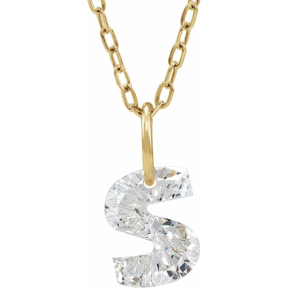 Lab Diamond Initial Necklace