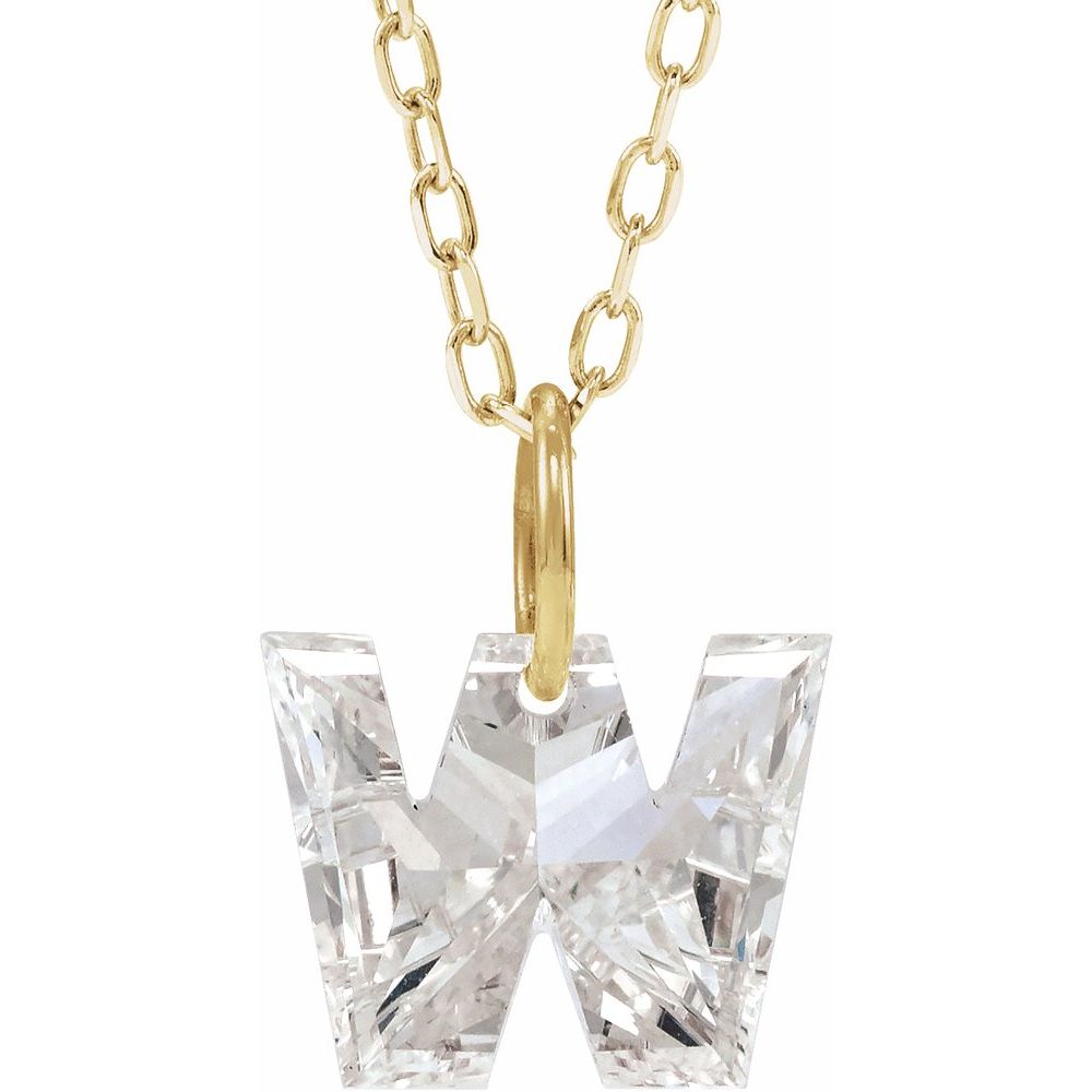 Lab Diamond Initial Necklace