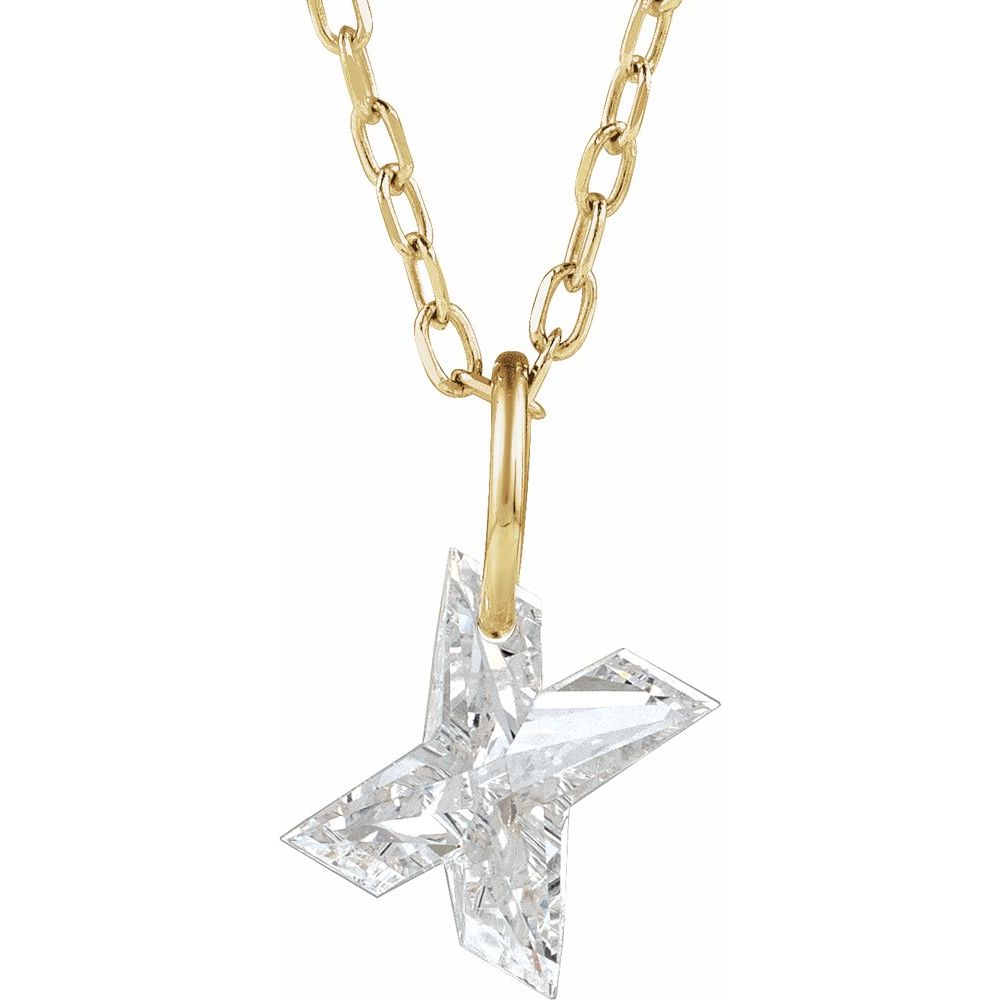 Lab Diamond Initial Necklace