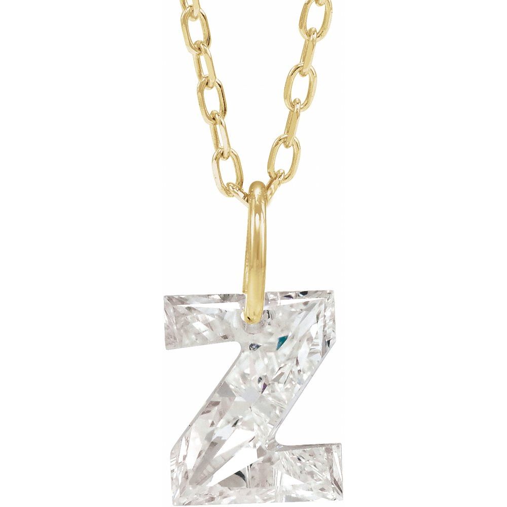 Lab Diamond Initial Necklace