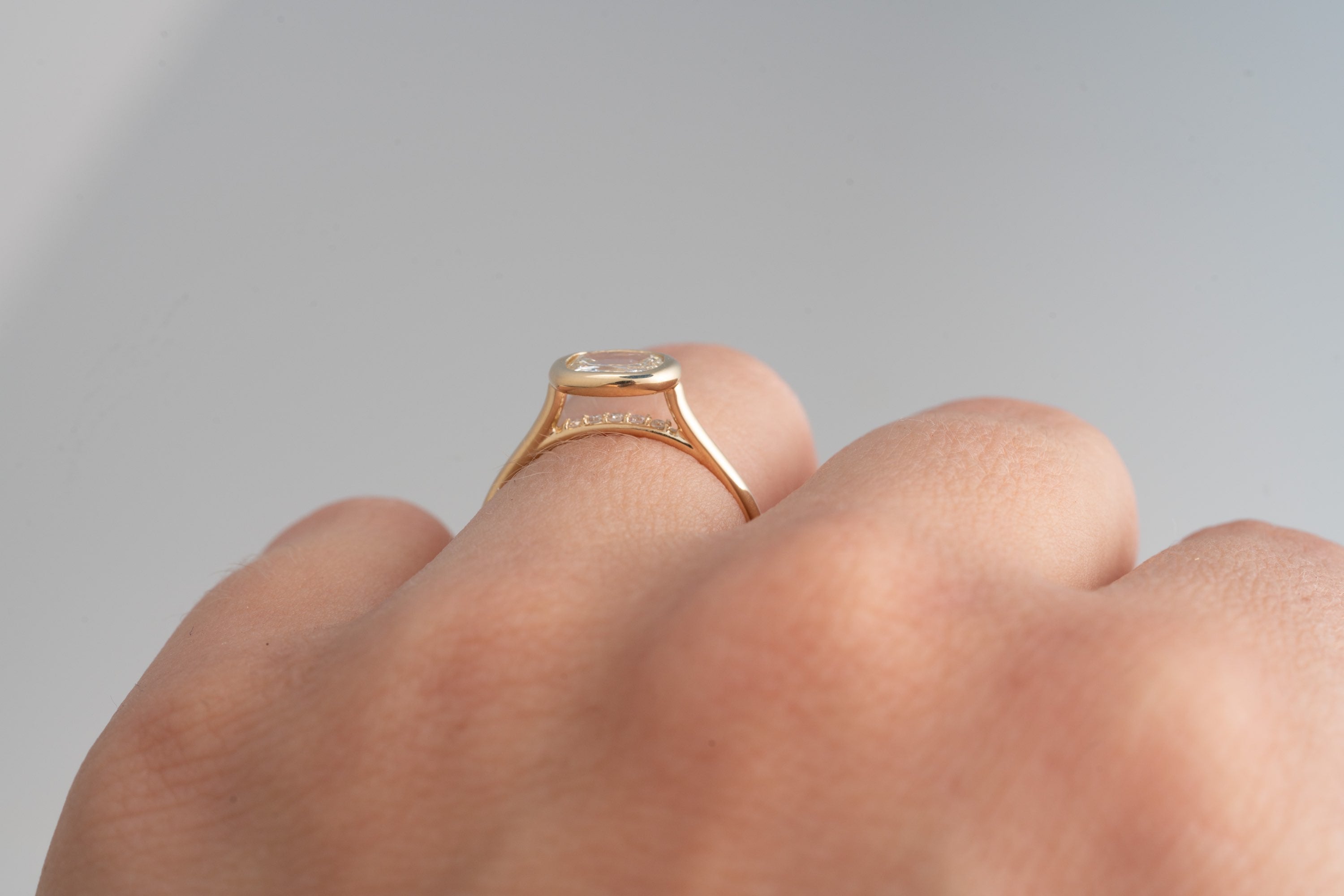 Aelin .57 / bezel set natural diamond ring image 8