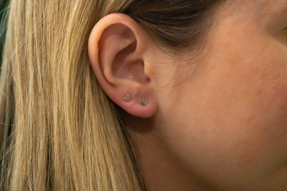 Tiny Heart Earrings image 2