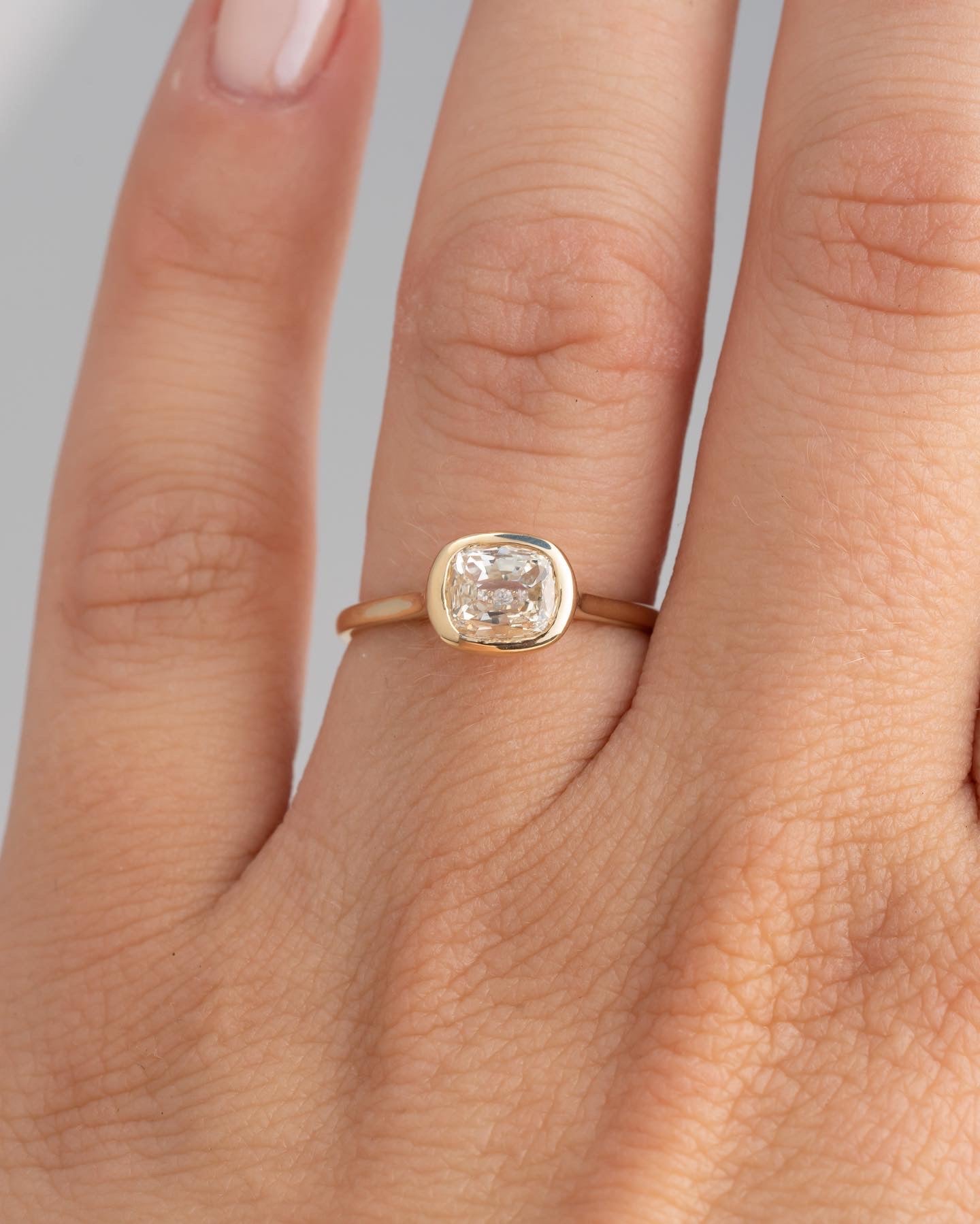 Aelin .57 / bezel set natural diamond ring image 4